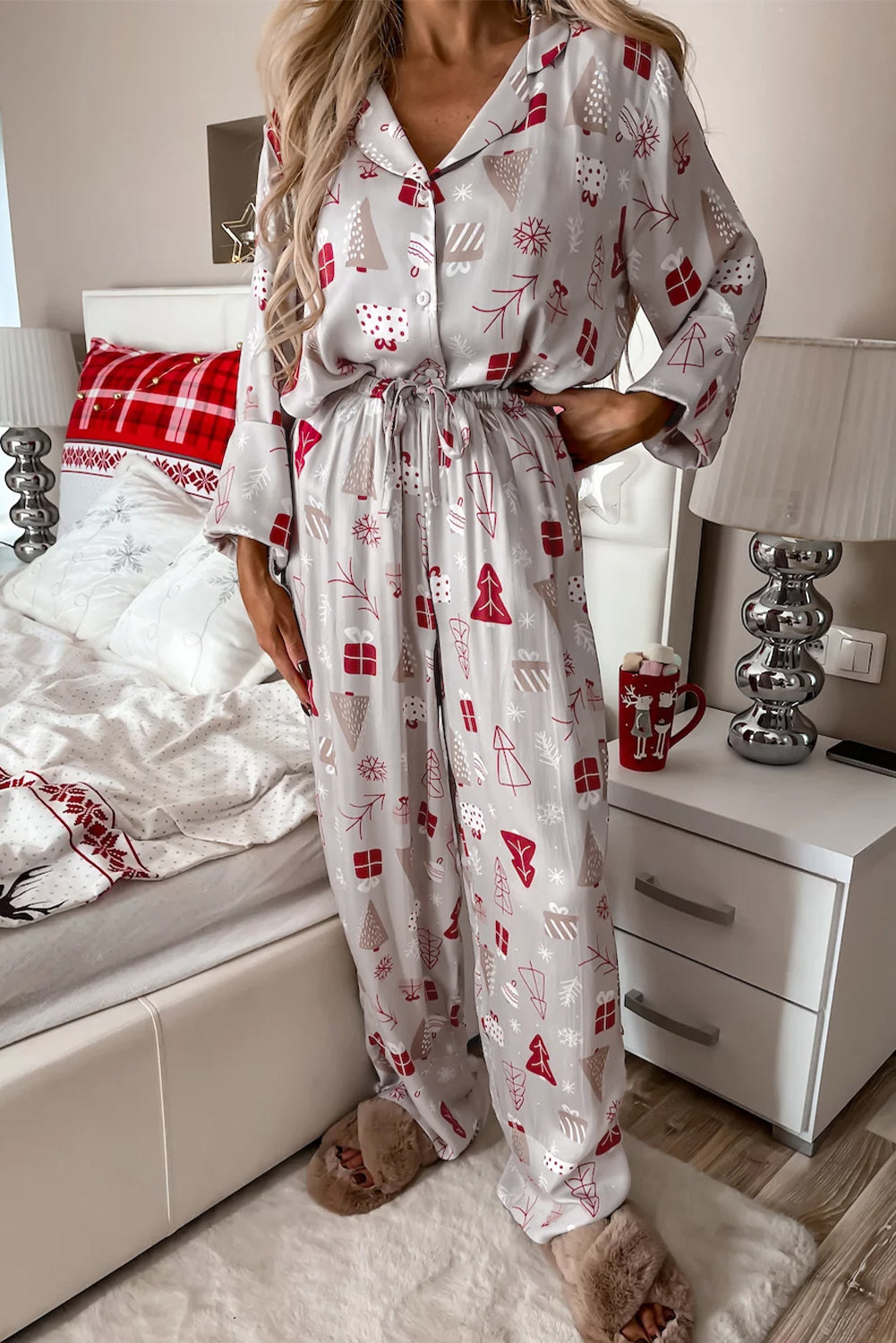 Grey Gifted Pajama Set