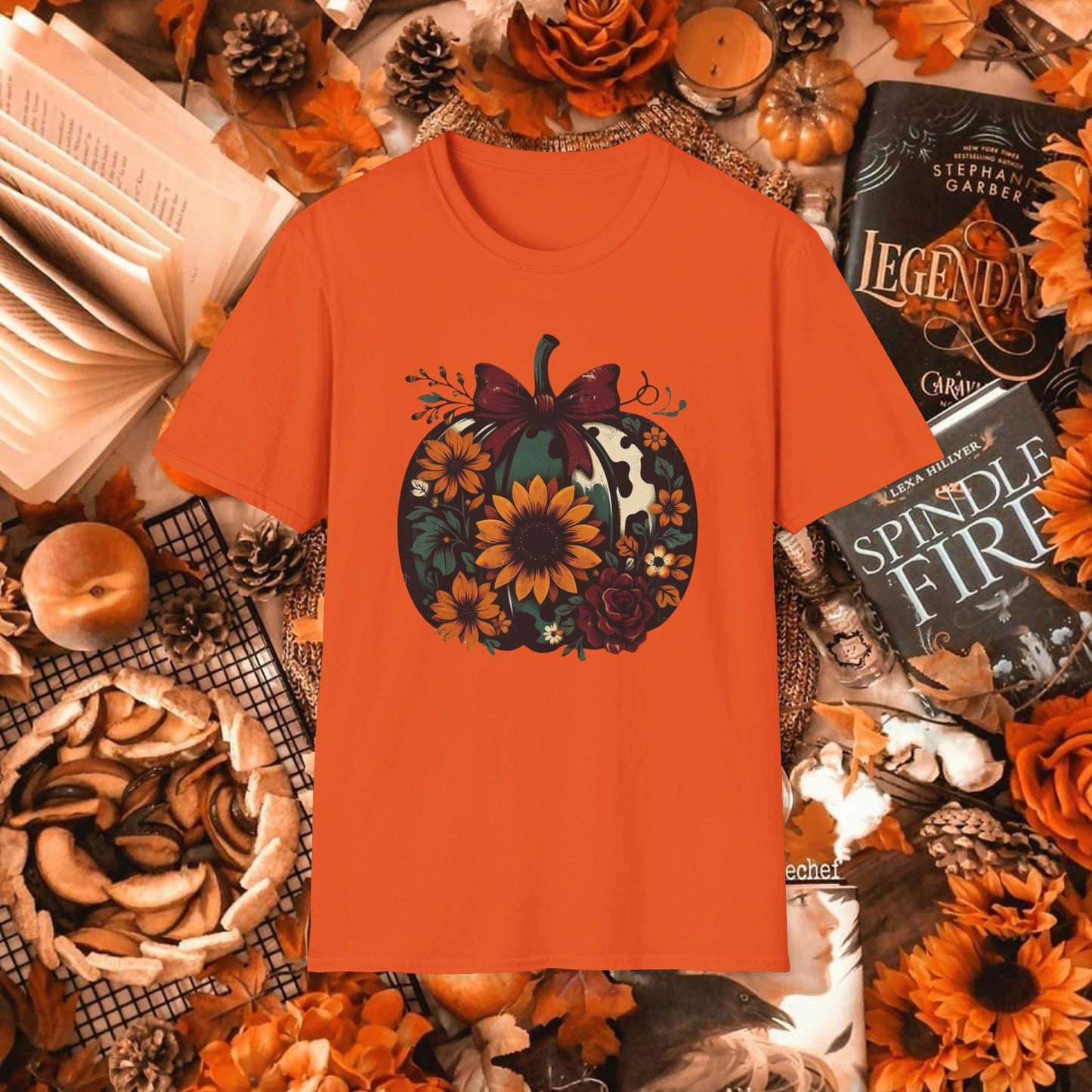 AUTUMN FLORAL PUMPKIN TEE