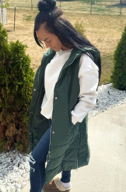 Riley Long Hooded Vest