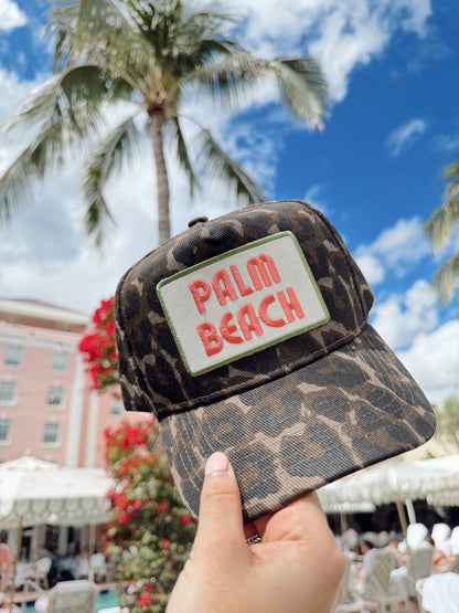 Palm Beach | Leopard Vintage Trucker Hat