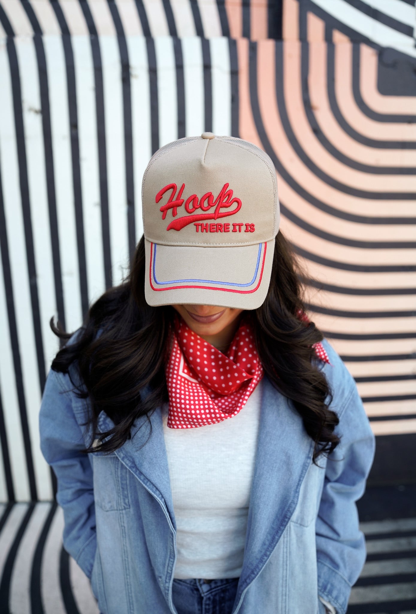 Hoop there it is | Tan Vintage Trucker Hat