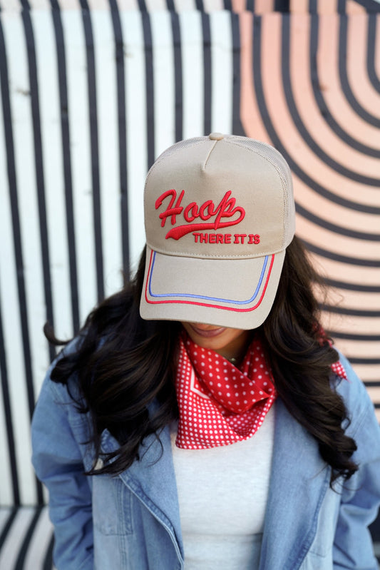 Hoop there it is | Tan Vintage Trucker Hat