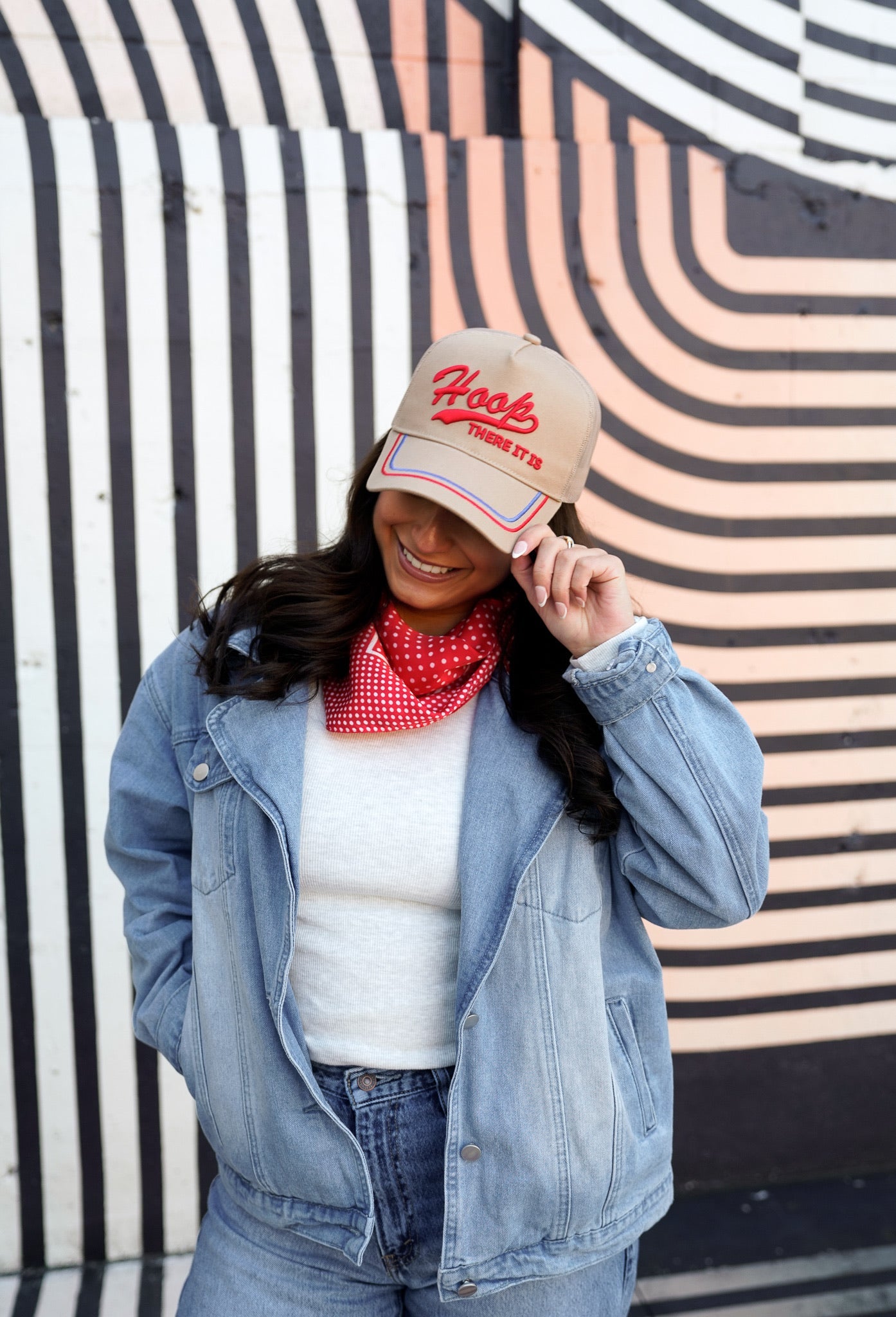 Hoop there it is | Tan Vintage Trucker Hat