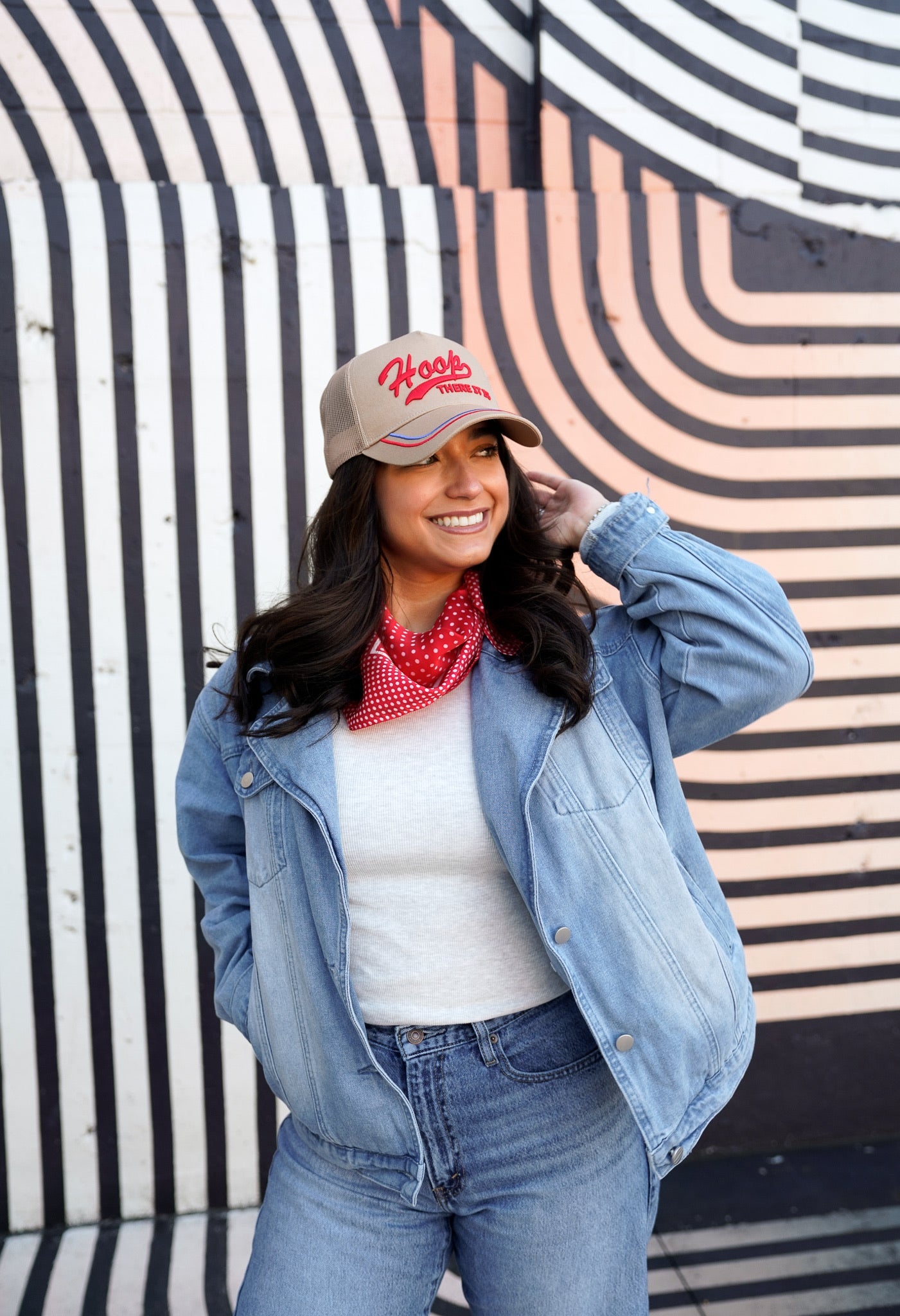 Hoop there it is | Tan Vintage Trucker Hat