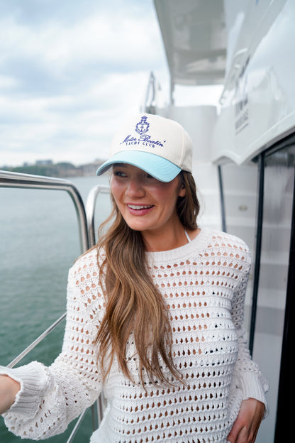 Motor Boatin' Yacht Club | Baby Blue Vintage Trucker Hat