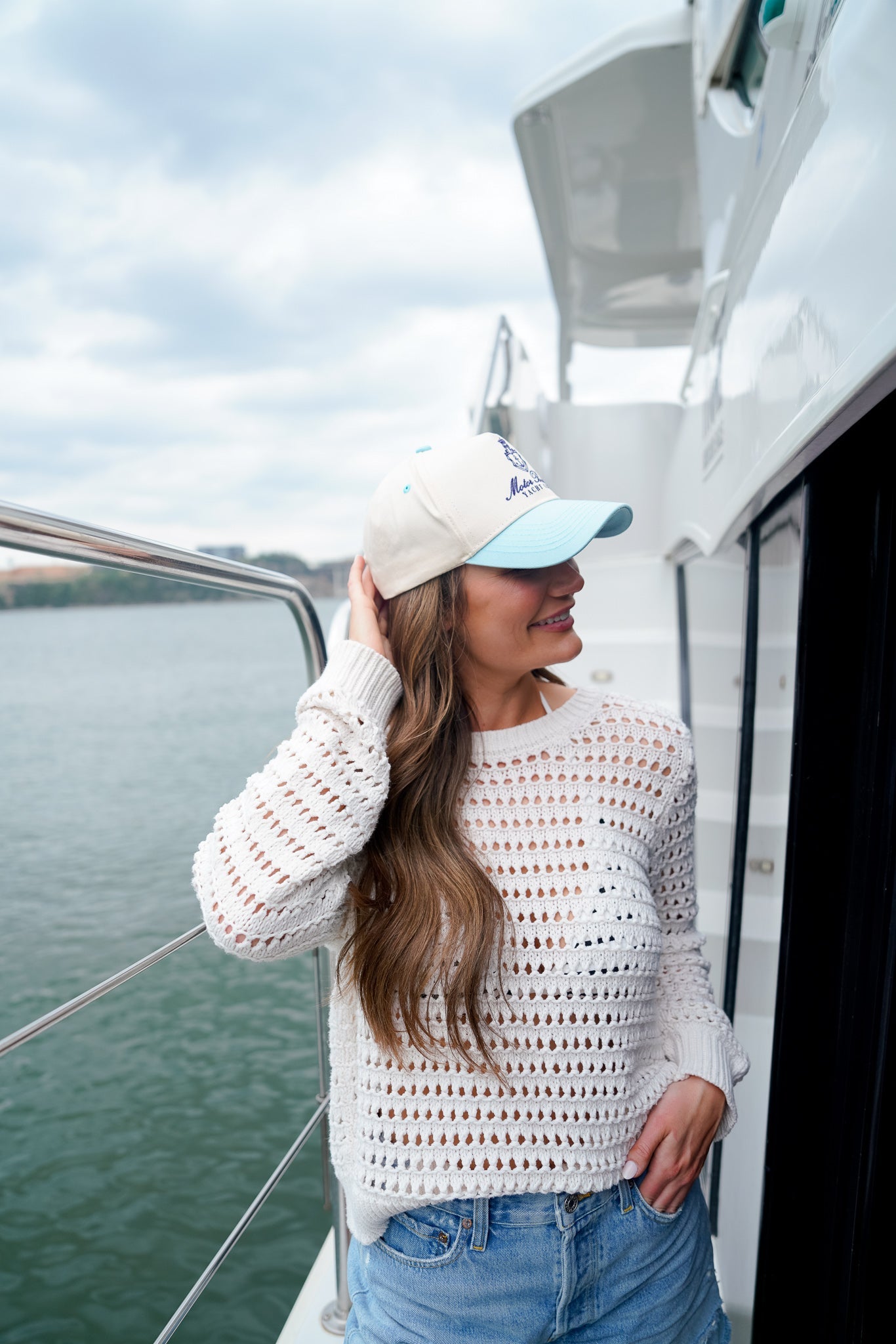 Motor Boatin' Yacht Club | Baby Blue Vintage Trucker Hat