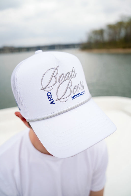 Boats & Beers | White Vintage Trucker Hat