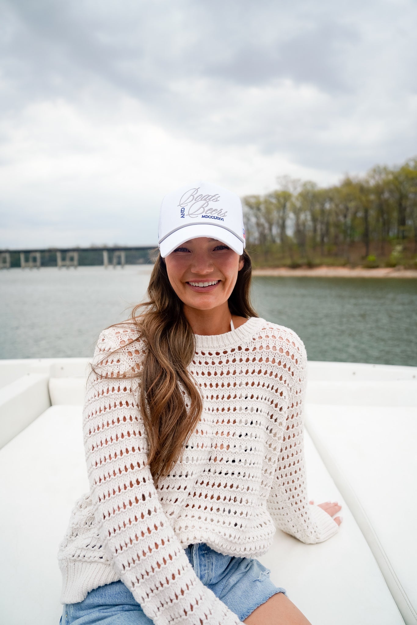Boats & Beers | White Vintage Trucker Hat
