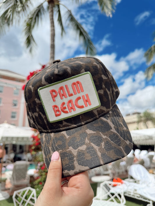 Palm Beach | Leopard Vintage Trucker Hat