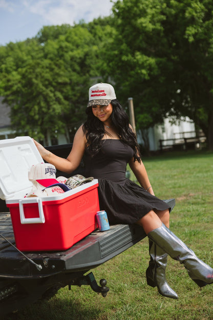'Merican Mamacita | Leopard Vintage Trucker Hat