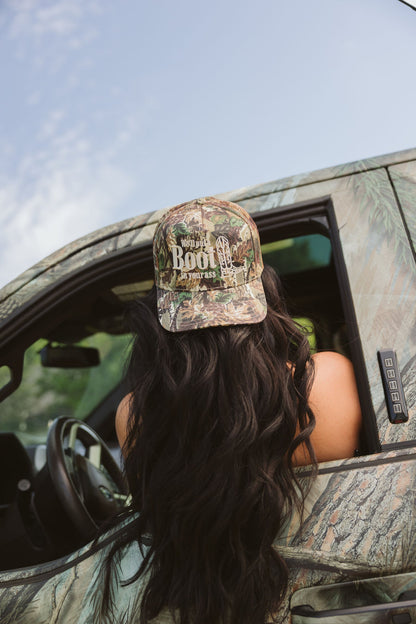 We'll Put A Boot in your Ass | Camo Trucker Hat