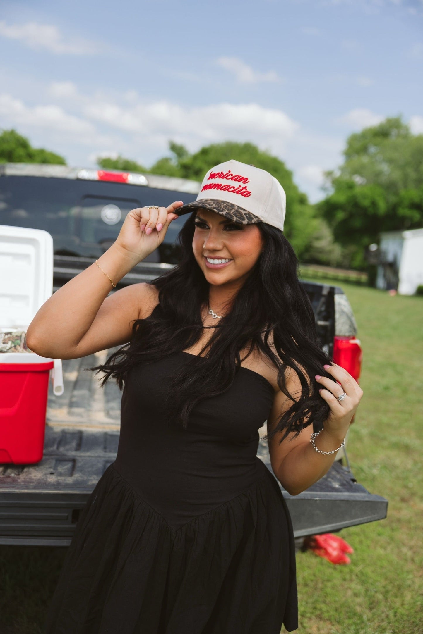 'Merican Mamacita | Leopard Vintage Trucker Hat