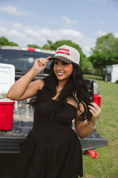 'Merican Mamacita | Leopard Vintage Trucker Hat