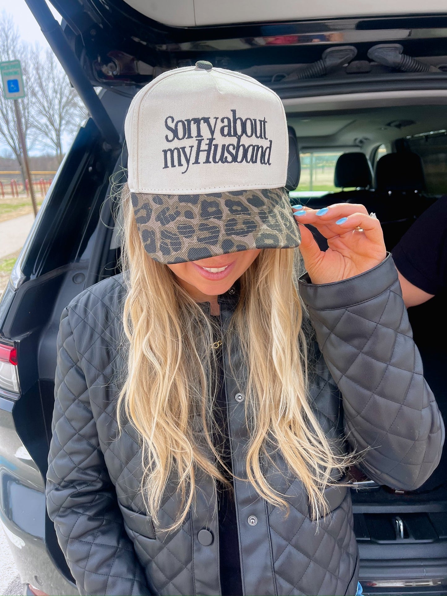 Sorry about my Husband | Wife | Vintage Trucker Hat