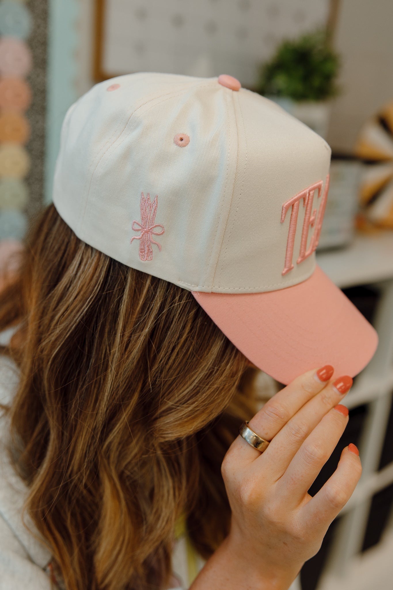 TEACH | Pink Vintage Trucker Hat
