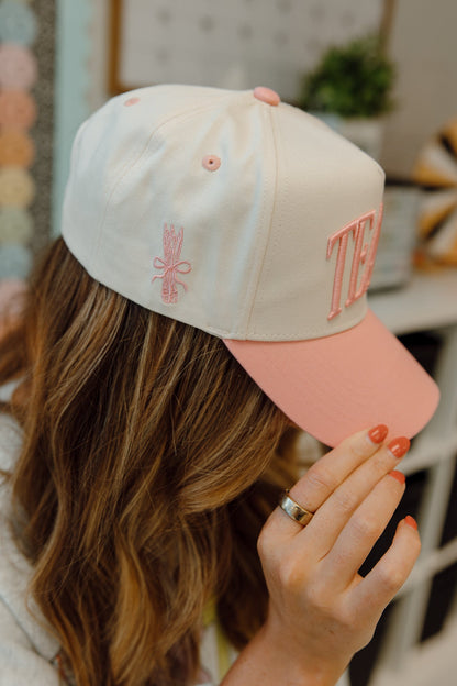 TEACH | Pink Vintage Trucker Hat