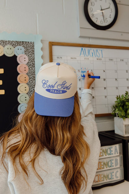 Cool Girls Teach | Periwinkle Vintage Trucker Hat