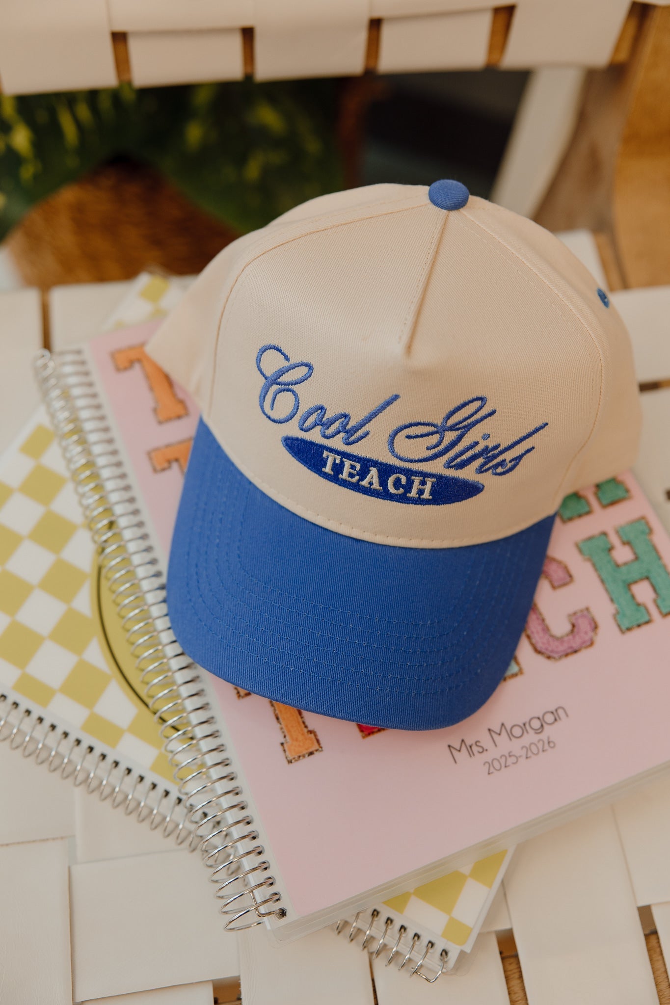 Cool Girls Teach | Periwinkle Vintage Trucker Hat