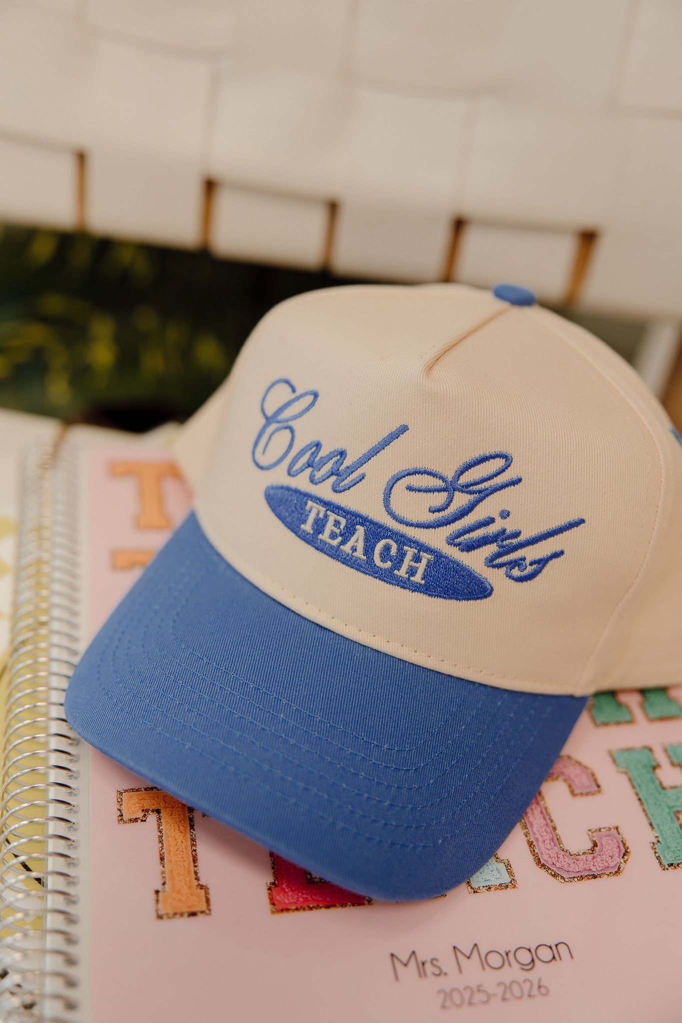 Cool Girls Teach | Periwinkle Vintage Trucker Hat