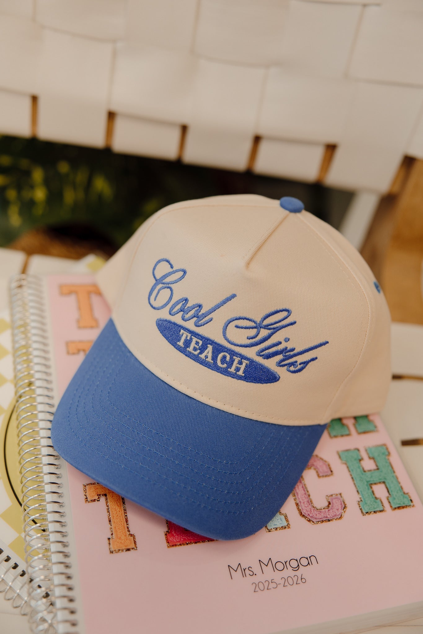 Cool Girls Teach | Periwinkle Vintage Trucker Hat