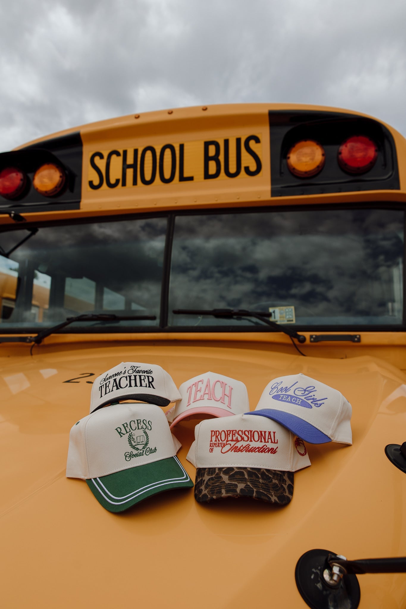TEACH | Pink Vintage Trucker Hat