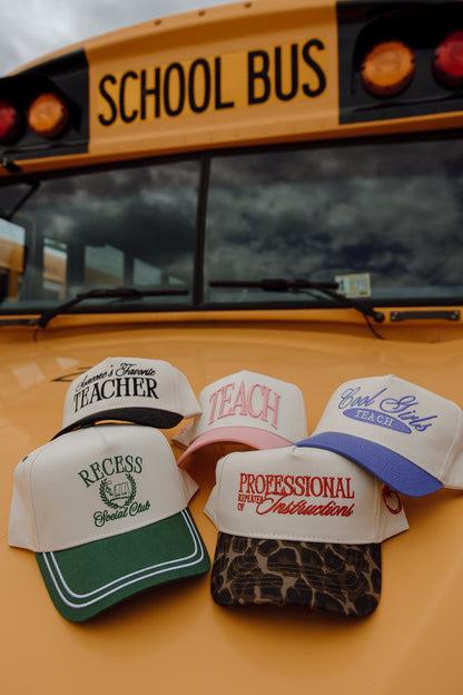 Cool Girls Teach | Periwinkle Vintage Trucker Hat