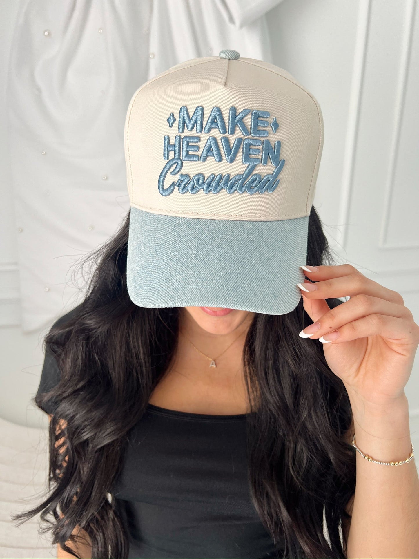 Make Heaven Crowded | Denim Vintage Trucker Hat