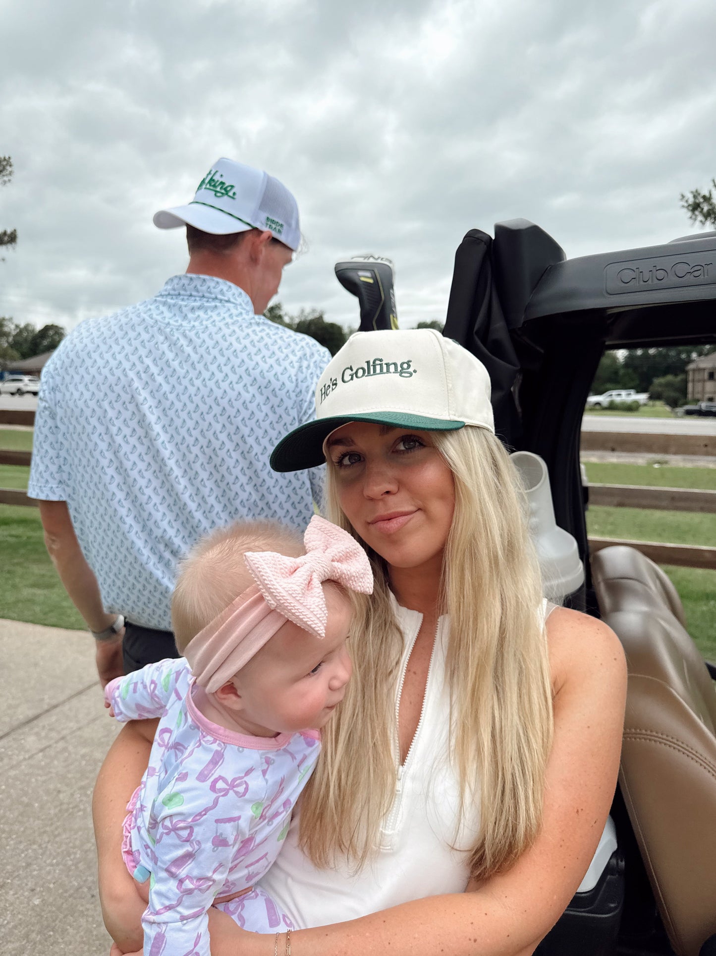He's Golfing | Green Vintage Trucker Hat