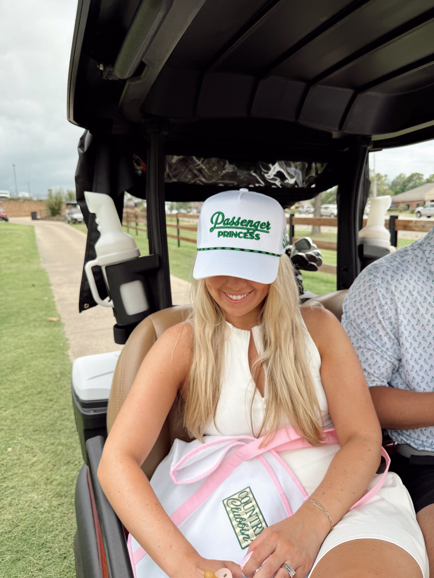 Couples Golf Hat | White Vintage Trucker Hat