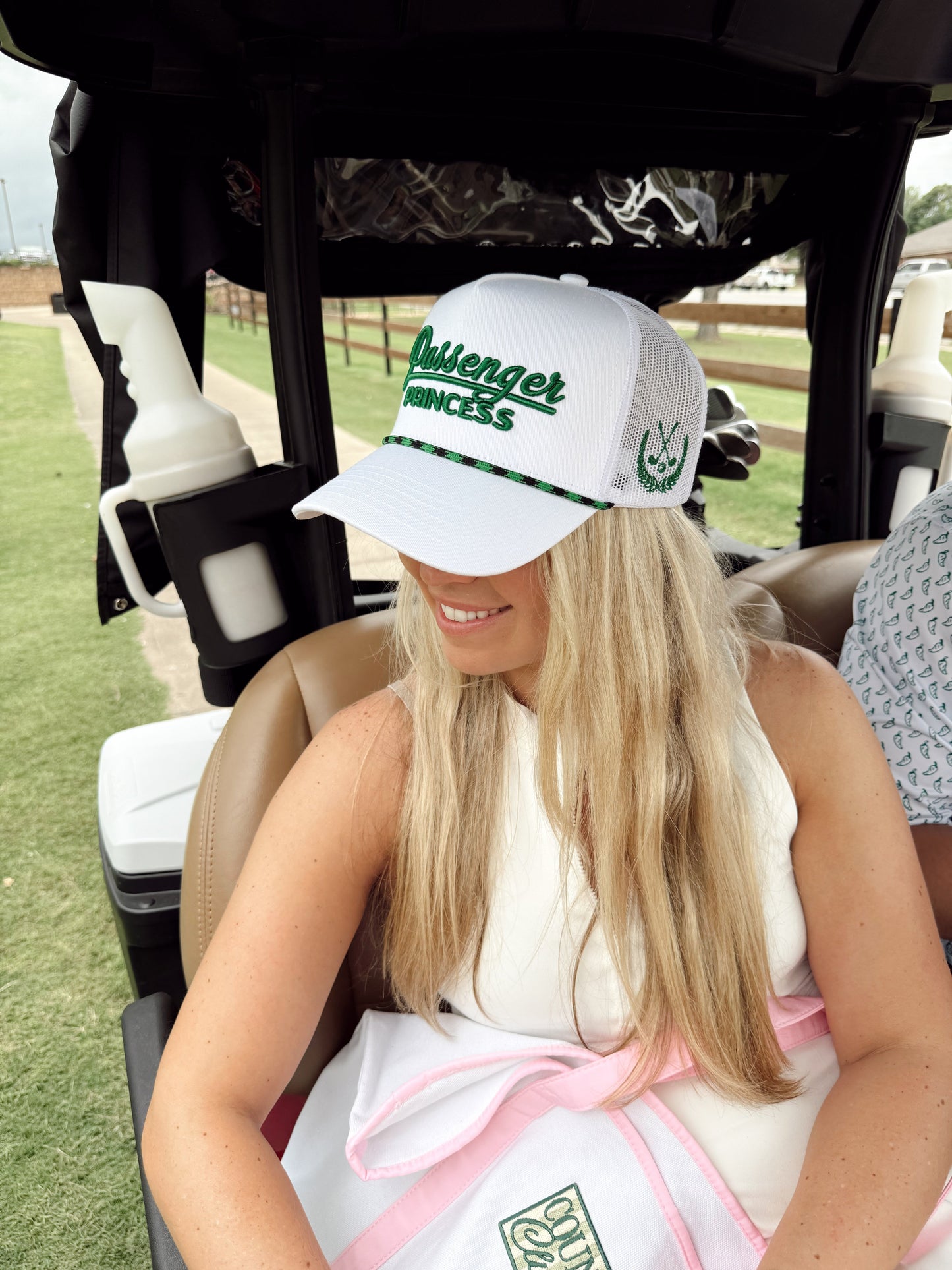 Couples Golf Hat | White Vintage Trucker Hat