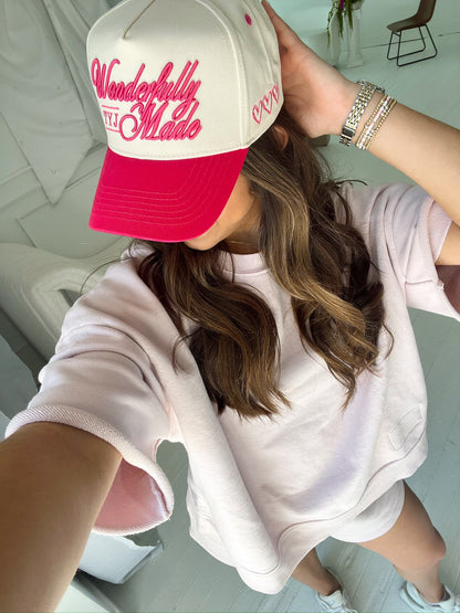 Wonderfully Made | Hot Pink Vintage Trucker Hat