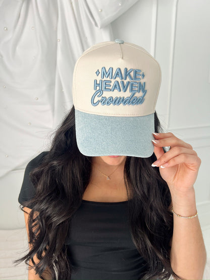 Make Heaven Crowded | Denim Vintage Trucker Hat