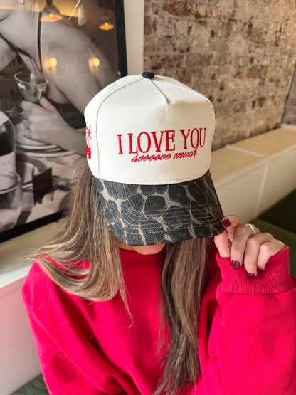 I Love You Sooooo Much | Leopard Vintage Hat