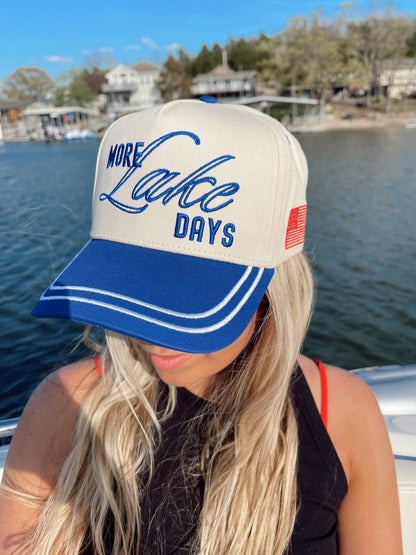 More Lake Days | Royal Blue Vintage Trucker Hat