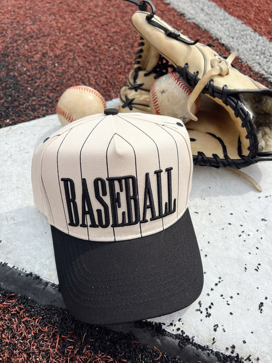 Baseball | Black Stripe Vintage Trucker Hat