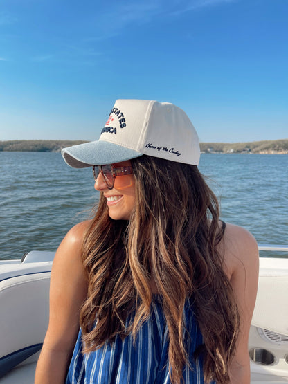 United States of America | Denim Blue Vintage Trucker Hat