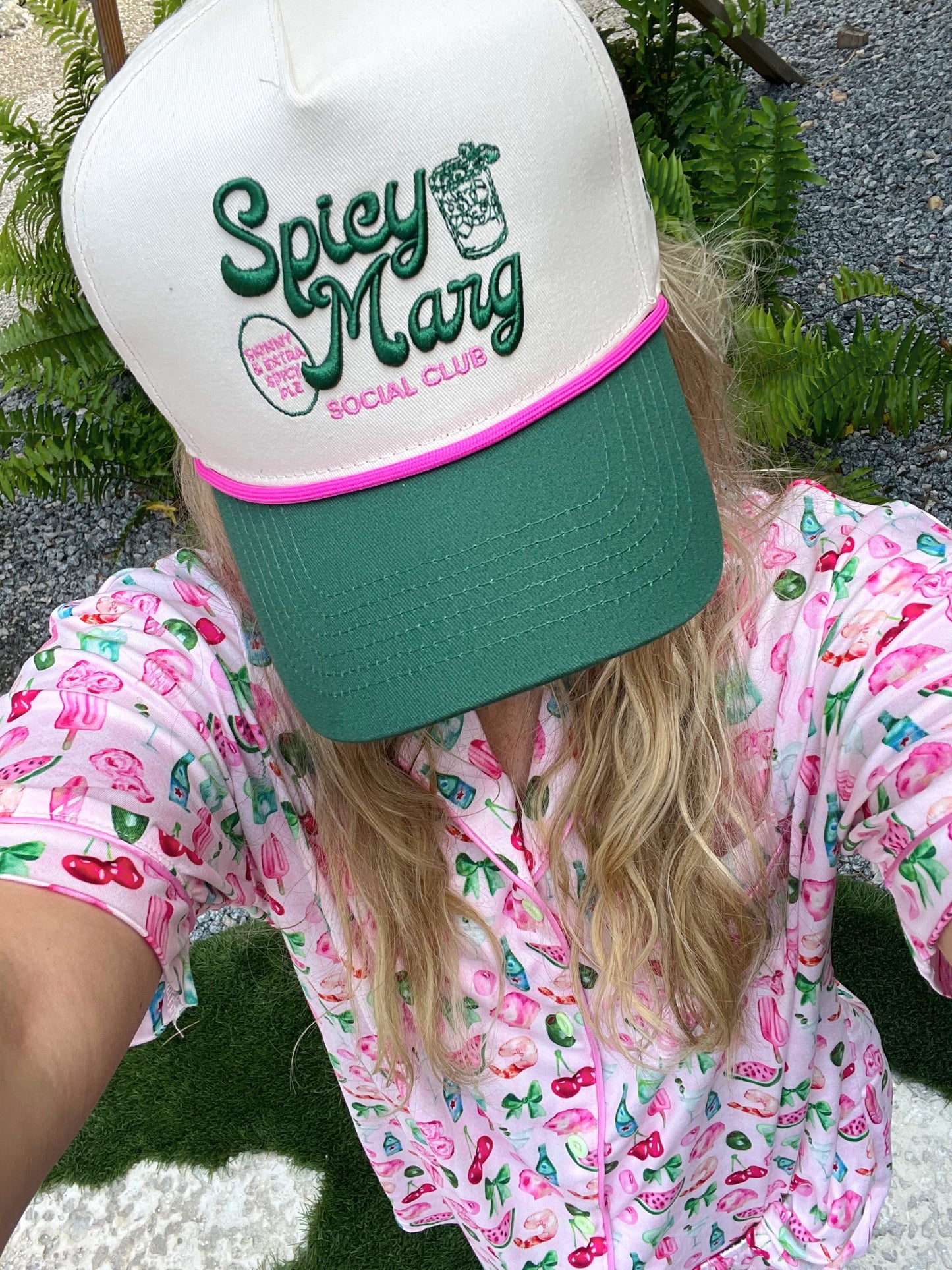 Spicy Marg Social Club | Green Vintage Trucker Hat