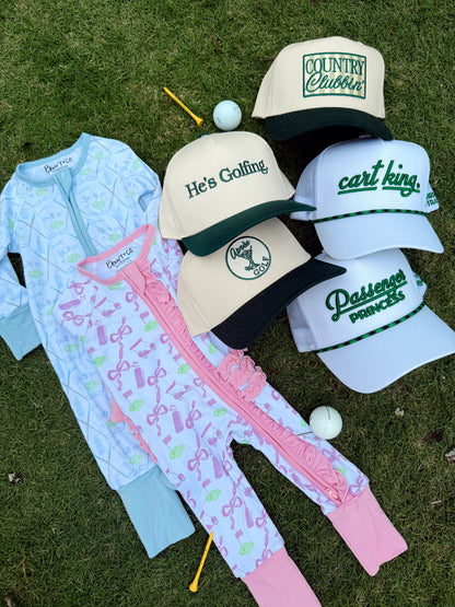 Couples Golf Hat | White Vintage Trucker Hat
