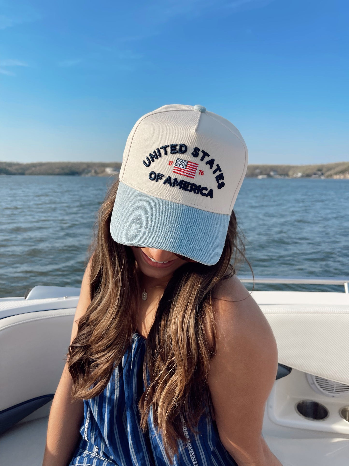 United States of America | Denim Blue Vintage Trucker Hat