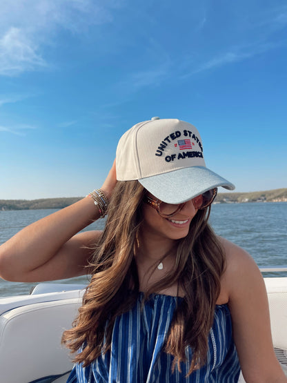 United States of America | Denim Blue Vintage Trucker Hat