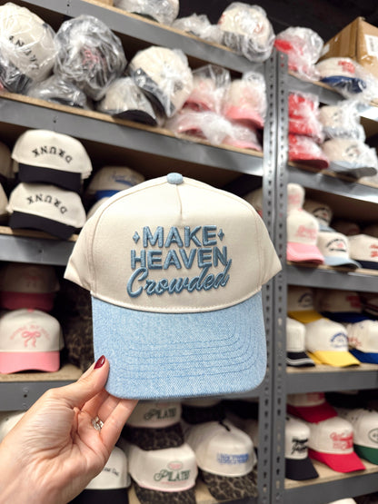 Make Heaven Crowded | Denim Vintage Trucker Hat