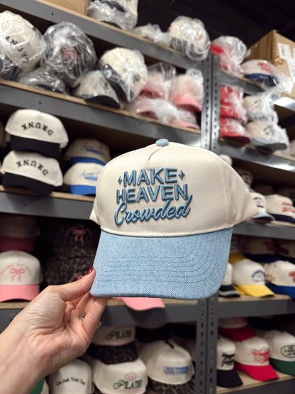 Make Heaven Crowded | Denim Vintage Trucker Hat