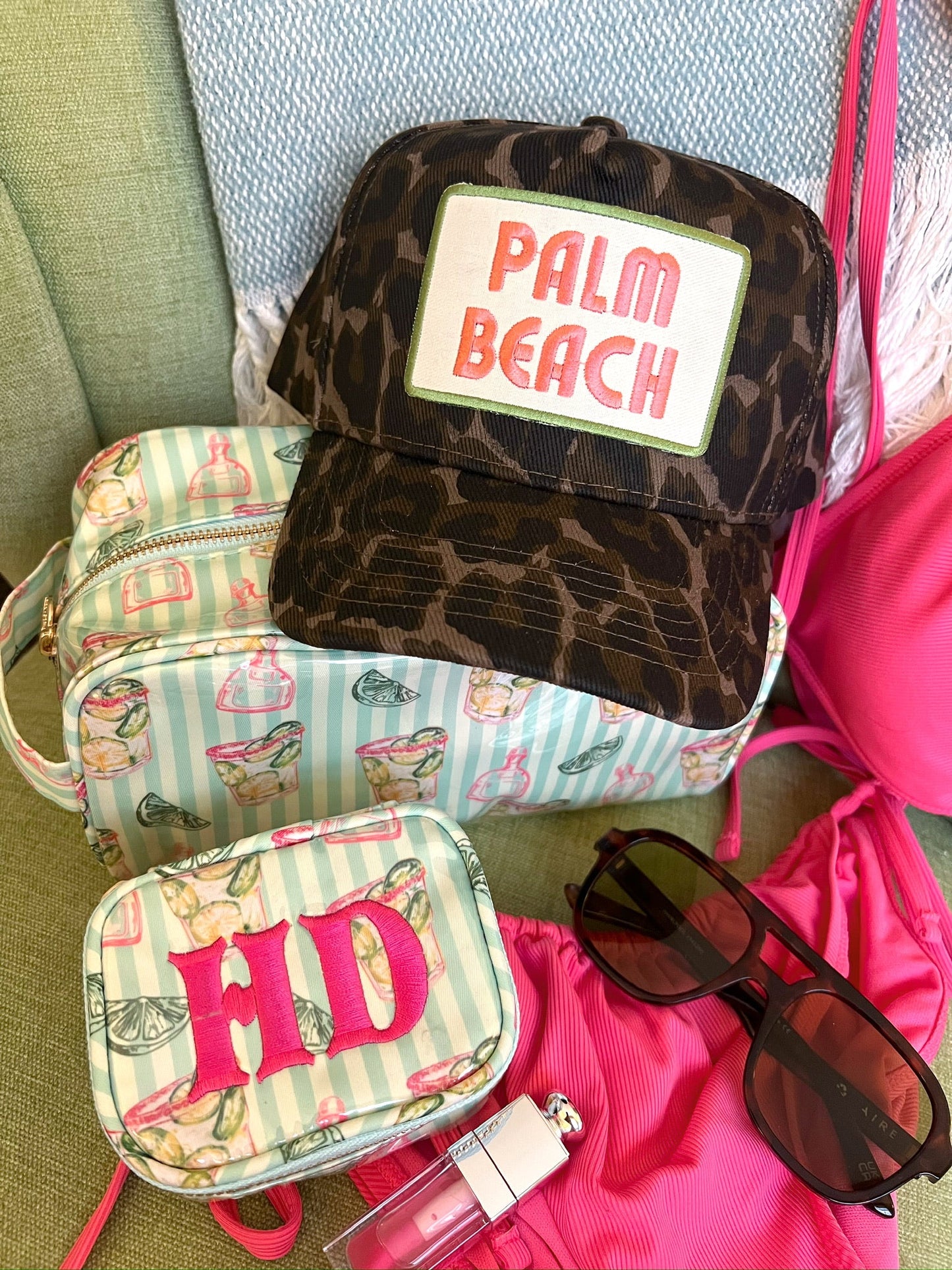 Palm Beach | Leopard Vintage Trucker Hat