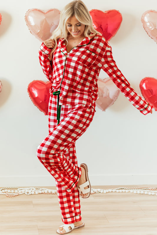 Plaid Christmas Pajama Set
