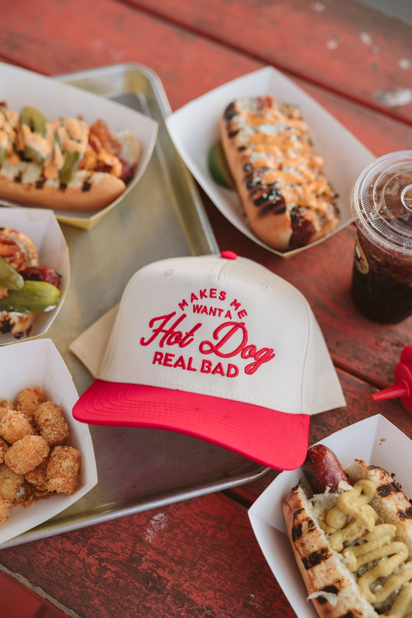 Makes me Want a Hot Dog | Red Vintage Trucker Hat