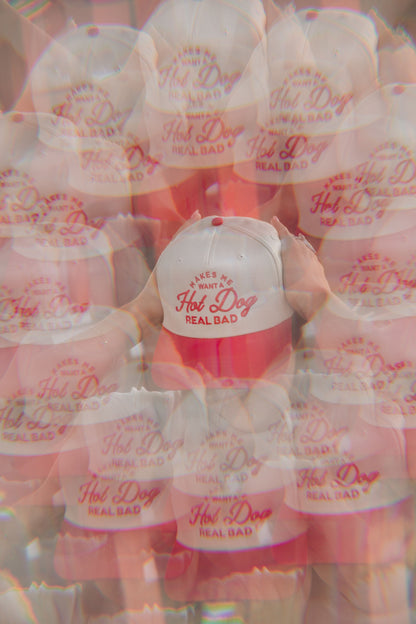 Makes me Want a Hot Dog | Red Vintage Trucker Hat