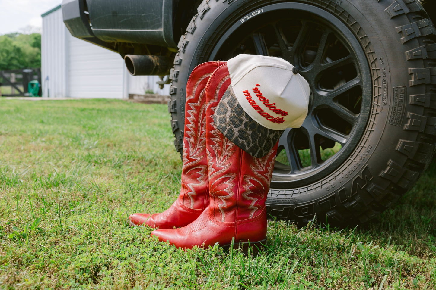 'Merican Mamacita | Leopard Vintage Trucker Hat