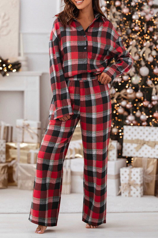 Christmas Plaid Lounge Set