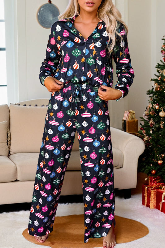 Navy Christmas Glow Up Pajama Set