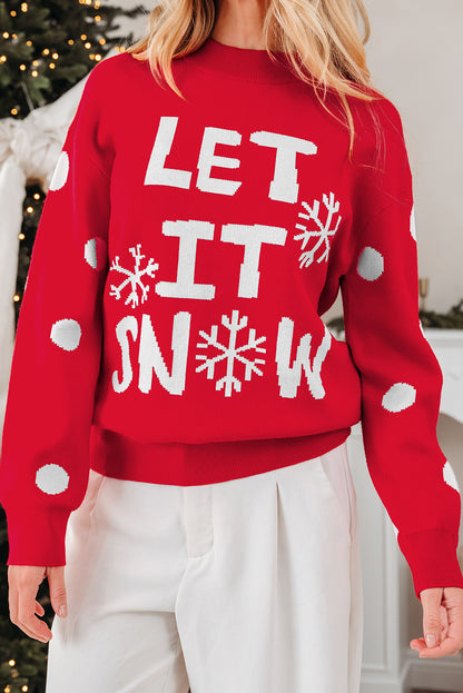 Let It Snow Loose Knit Sweater